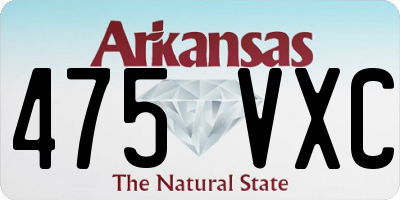 AR license plate 475VXC