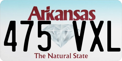 AR license plate 475VXL