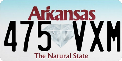 AR license plate 475VXM