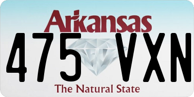 AR license plate 475VXN