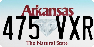 AR license plate 475VXR
