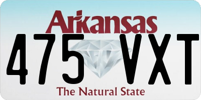 AR license plate 475VXT