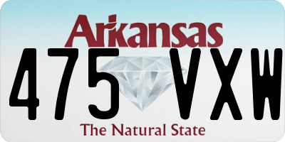 AR license plate 475VXW