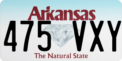 AR license plate 475VXY
