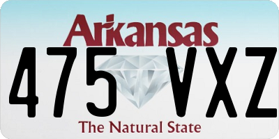 AR license plate 475VXZ