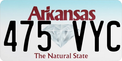 AR license plate 475VYC