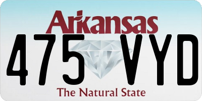 AR license plate 475VYD