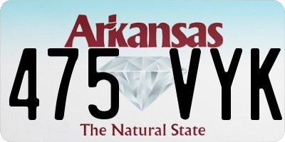 AR license plate 475VYK