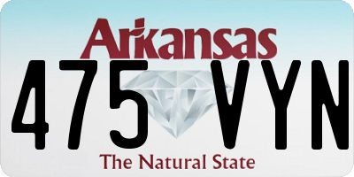 AR license plate 475VYN