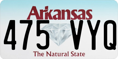 AR license plate 475VYQ