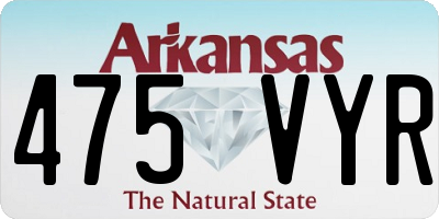 AR license plate 475VYR
