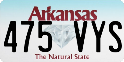 AR license plate 475VYS
