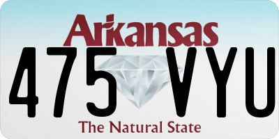 AR license plate 475VYU