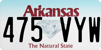 AR license plate 475VYW