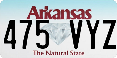 AR license plate 475VYZ