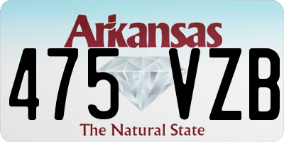 AR license plate 475VZB