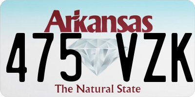 AR license plate 475VZK