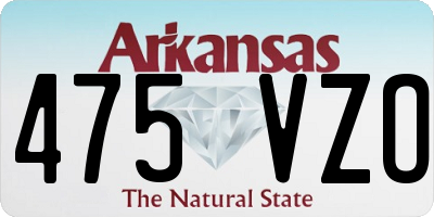 AR license plate 475VZO