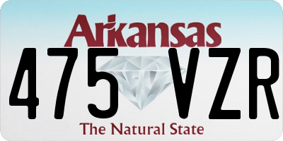 AR license plate 475VZR