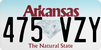 AR license plate 475VZY