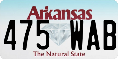 AR license plate 475WAB