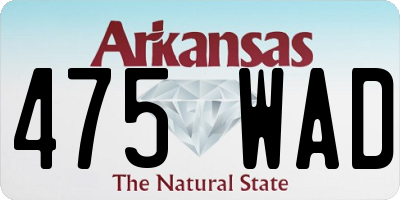 AR license plate 475WAD