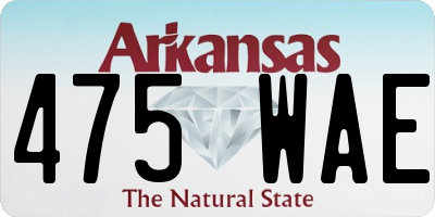 AR license plate 475WAE