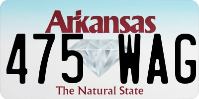 AR license plate 475WAG