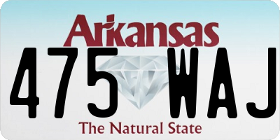 AR license plate 475WAJ