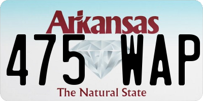 AR license plate 475WAP