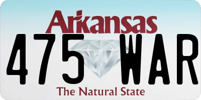 AR license plate 475WAR