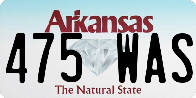 AR license plate 475WAS