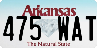 AR license plate 475WAT