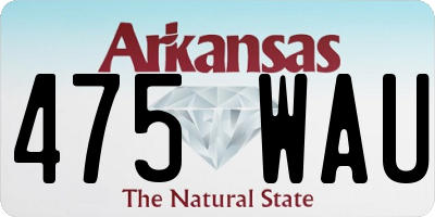 AR license plate 475WAU
