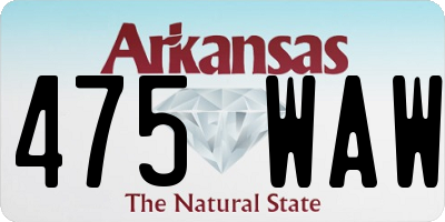 AR license plate 475WAW