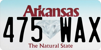 AR license plate 475WAX