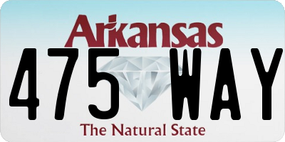 AR license plate 475WAY