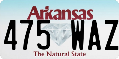 AR license plate 475WAZ