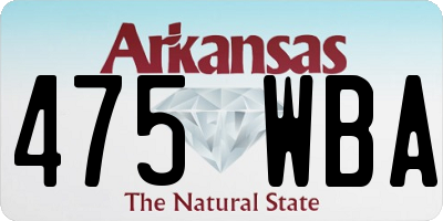 AR license plate 475WBA