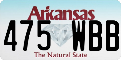 AR license plate 475WBB
