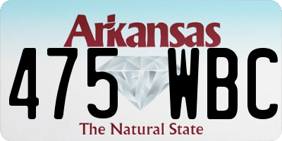 AR license plate 475WBC