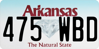 AR license plate 475WBD