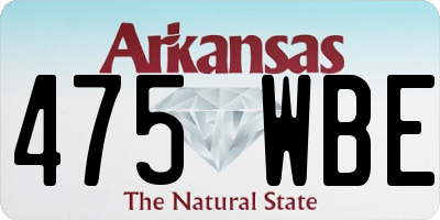 AR license plate 475WBE
