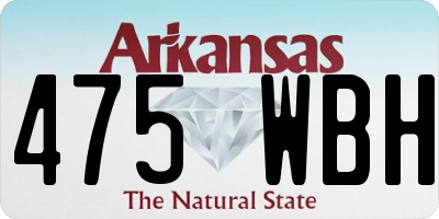 AR license plate 475WBH