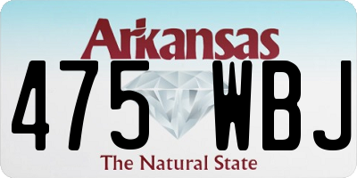 AR license plate 475WBJ