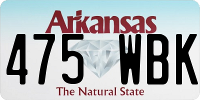 AR license plate 475WBK