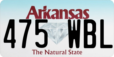 AR license plate 475WBL
