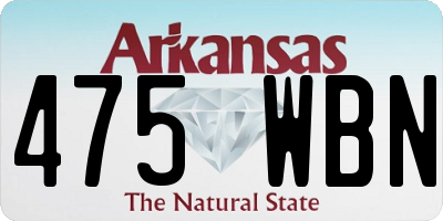 AR license plate 475WBN