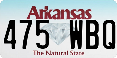 AR license plate 475WBQ
