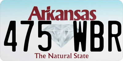 AR license plate 475WBR